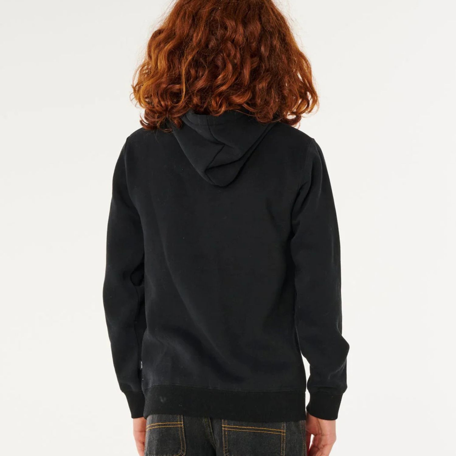 RIPCURL TEEN BOYS STAPLER HOOD - BLACK/BLACK