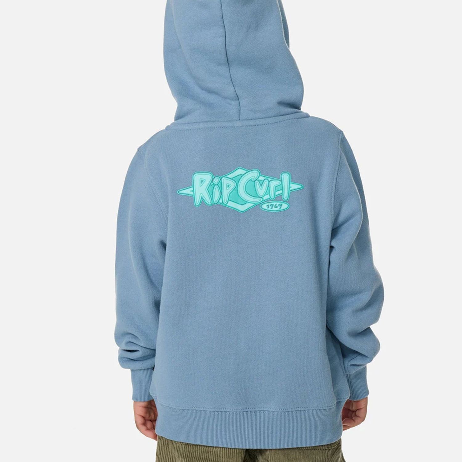 RIPCURL TODDLER BOYS RIDE THE WAVE ZIP THRU FLEECE - FADED DENIM