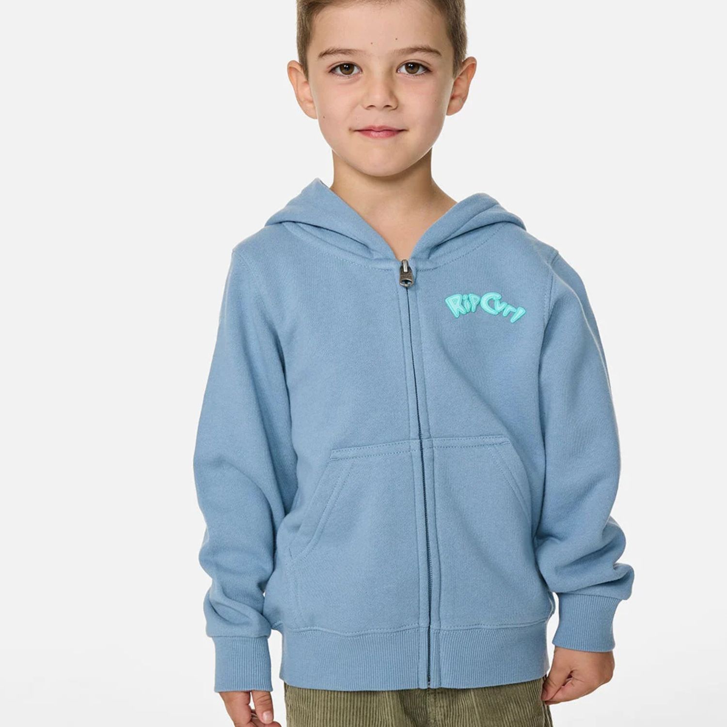 RIPCURL TODDLER BOYS RIDE THE WAVE ZIP THRU FLEECE - FADED DENIM