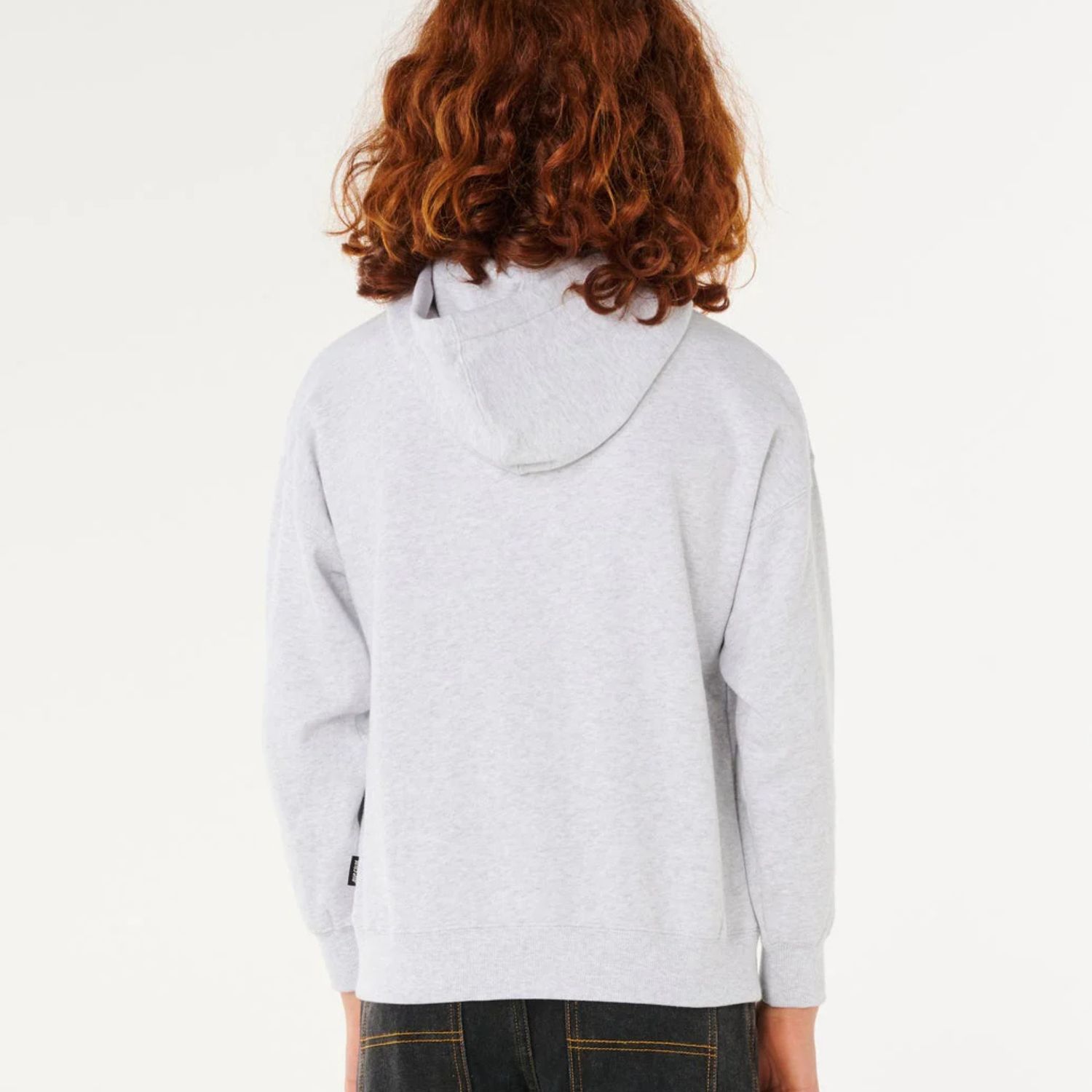 RIPCURL TEEN BOYS ETERNAL SHRED LOGO HOOD - LIGHT HEATHER GREY