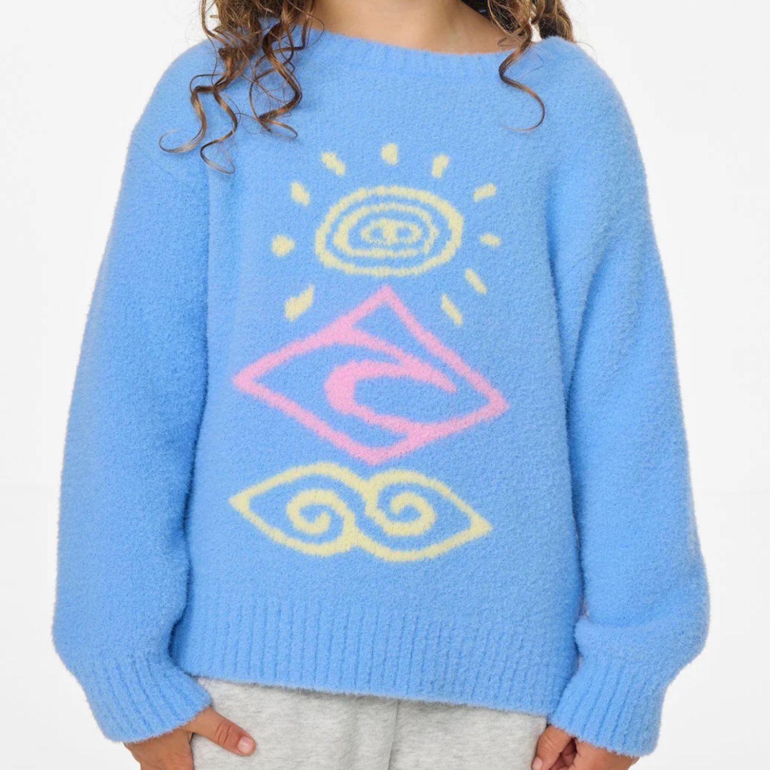 RIPCURL TODDLER GIRLS RIDE THE WAVE KNIT - CORNFLOWER BLUE