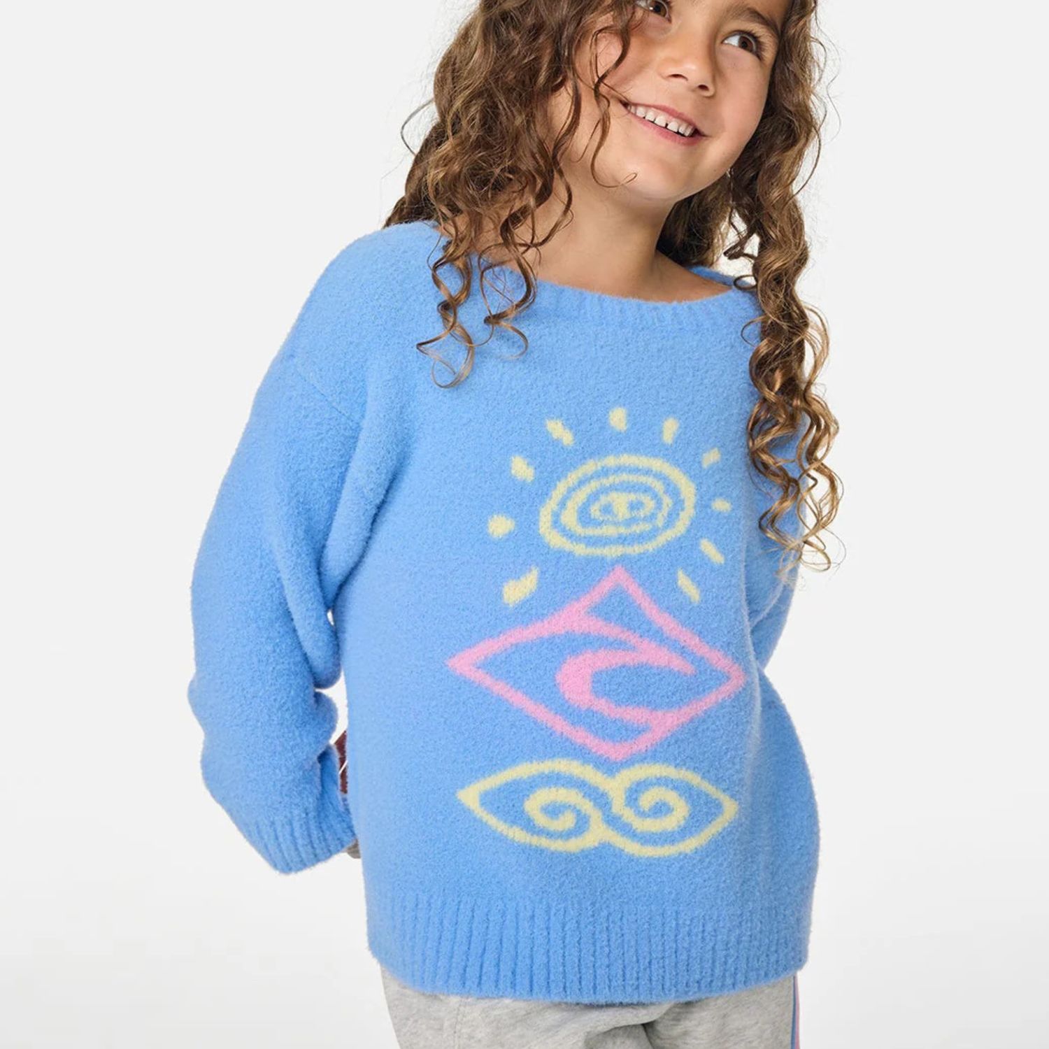 RIPCURL TODDLER GIRLS RIDE THE WAVE KNIT - CORNFLOWER BLUE