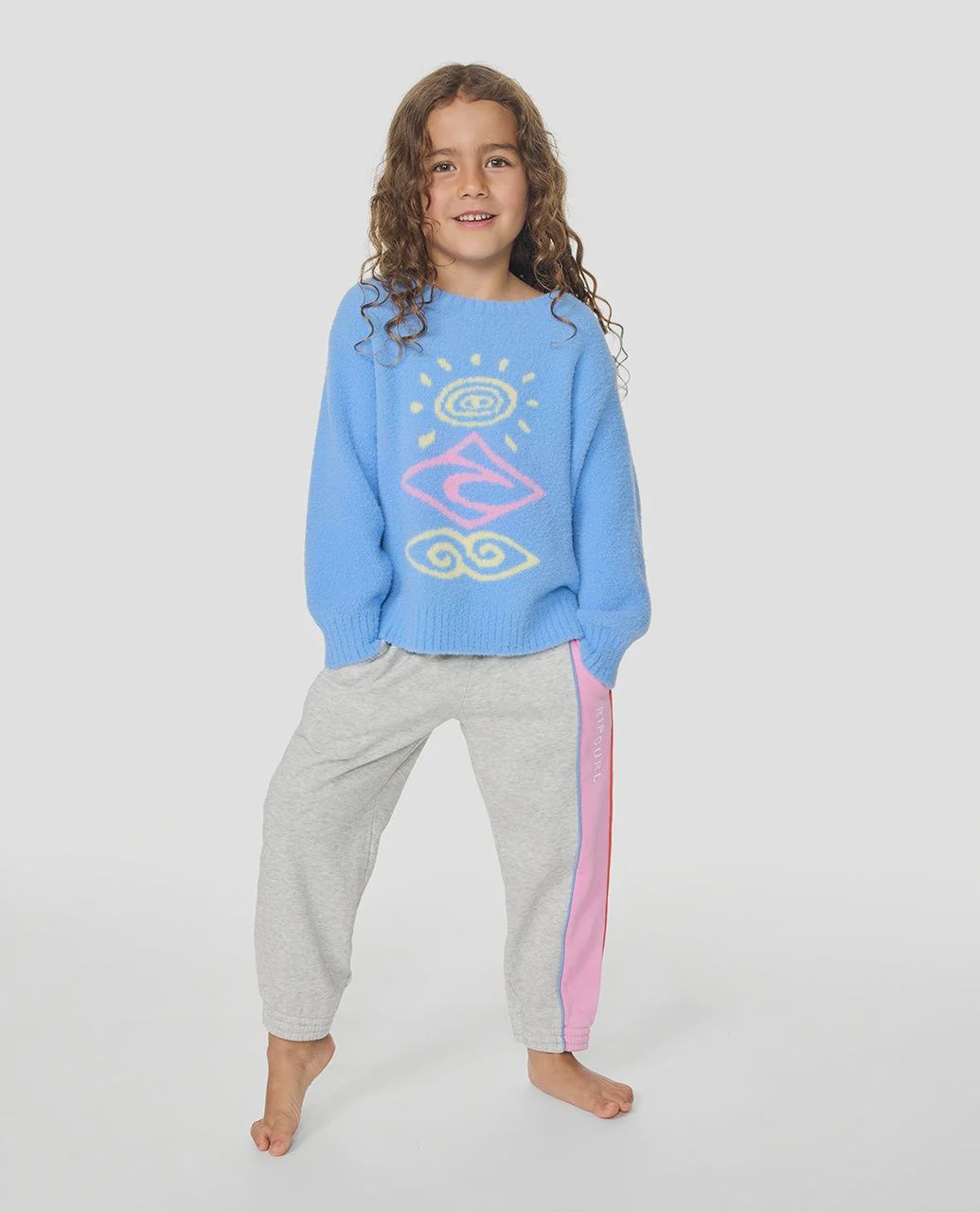 RIPCURL TODDLER GIRLS RIDE THE WAVE KNIT - CORNFLOWER BLUE