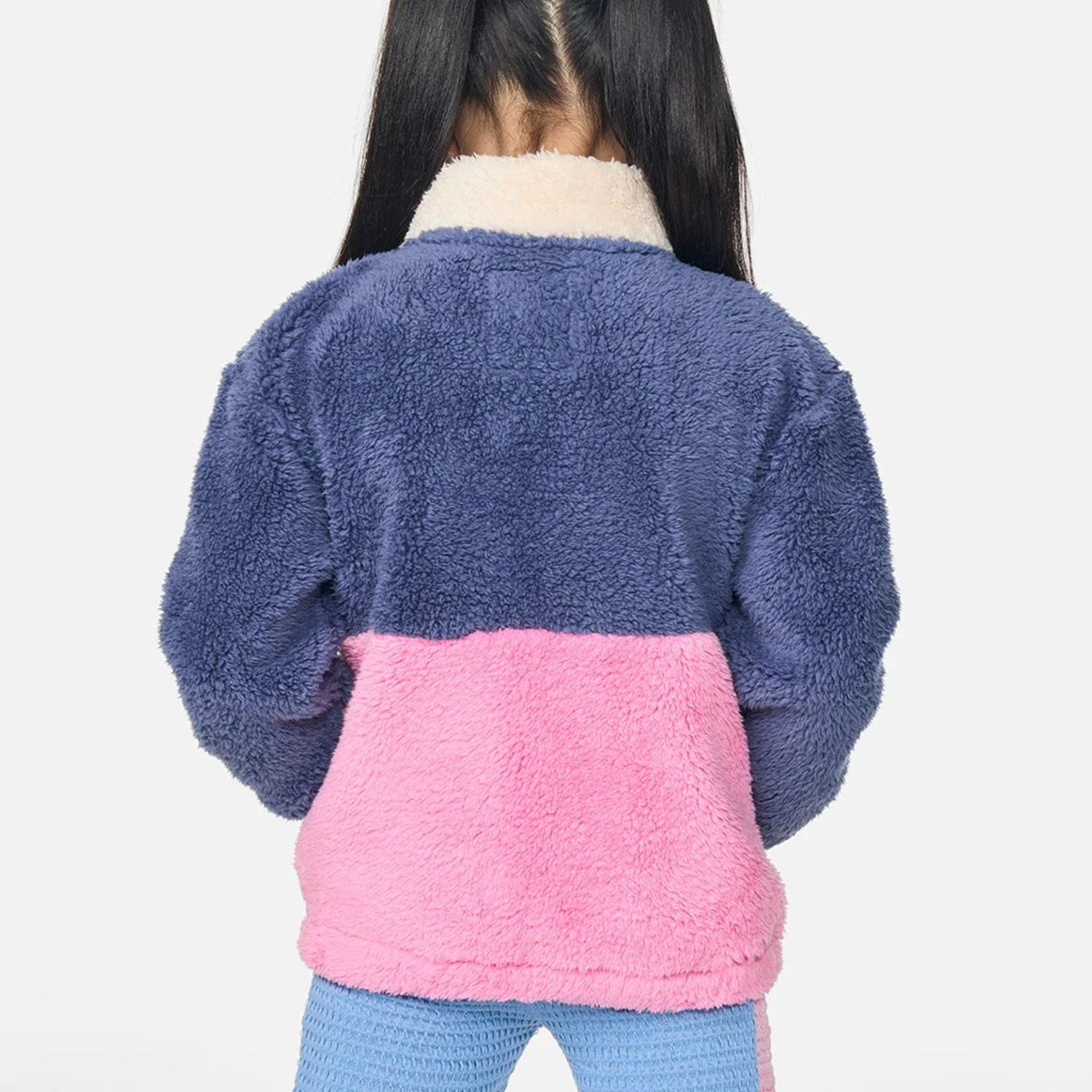 RIPCURL TODDLER GIRLS SURF BLOCK POLAR FLEECE JACKET - NAVY