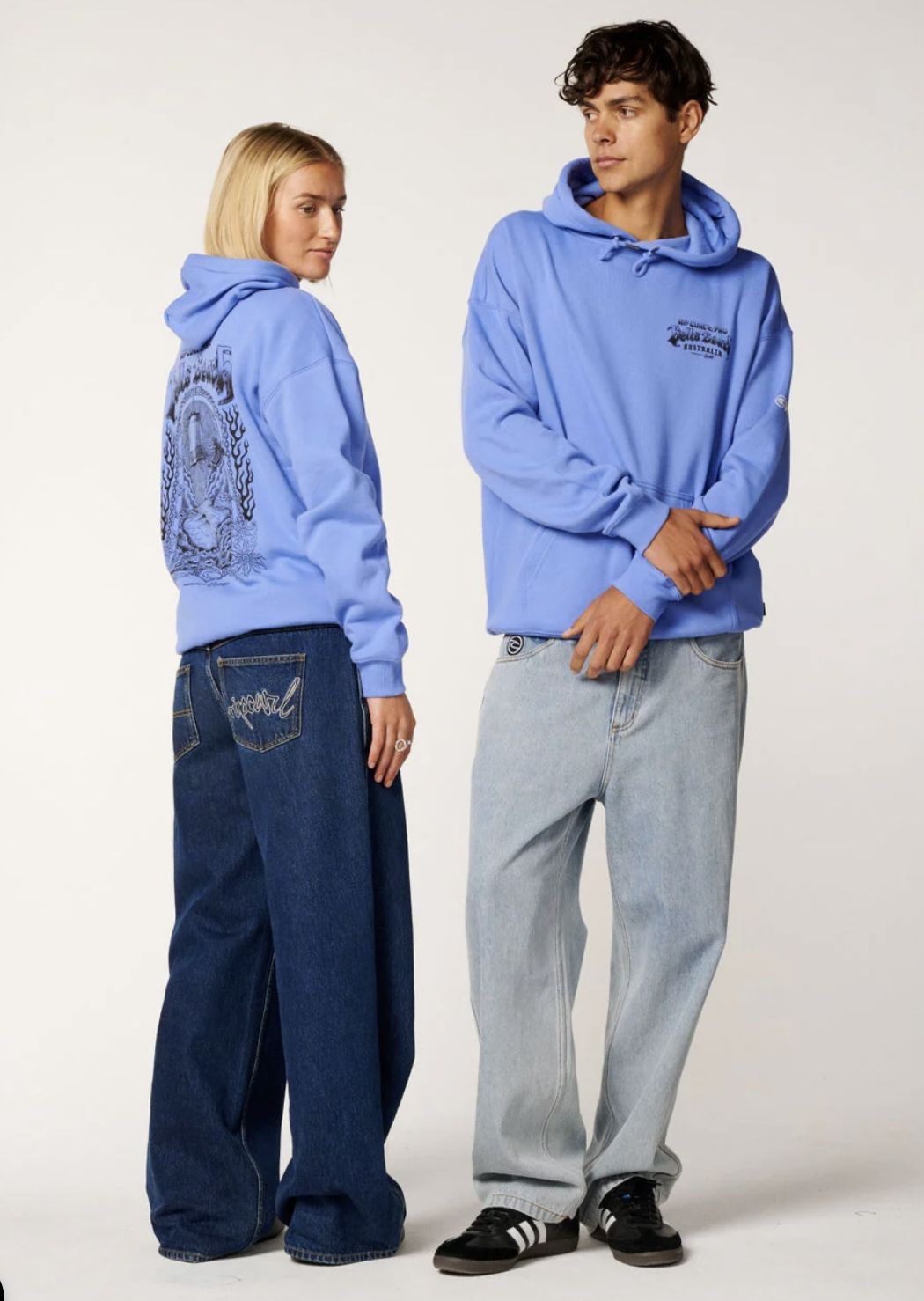 RIPCURL MENS BELLS PRO 26 HOOD - BLUE HAZE