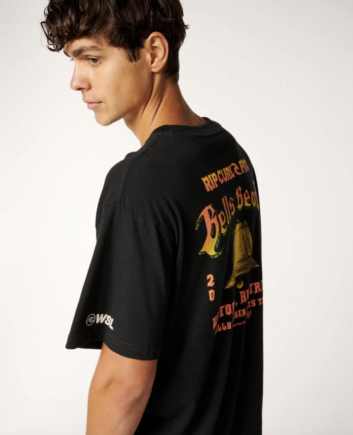 RIPCURL MENS BELLS PRO 26 BELL LOGO S/S TEE - BLACK