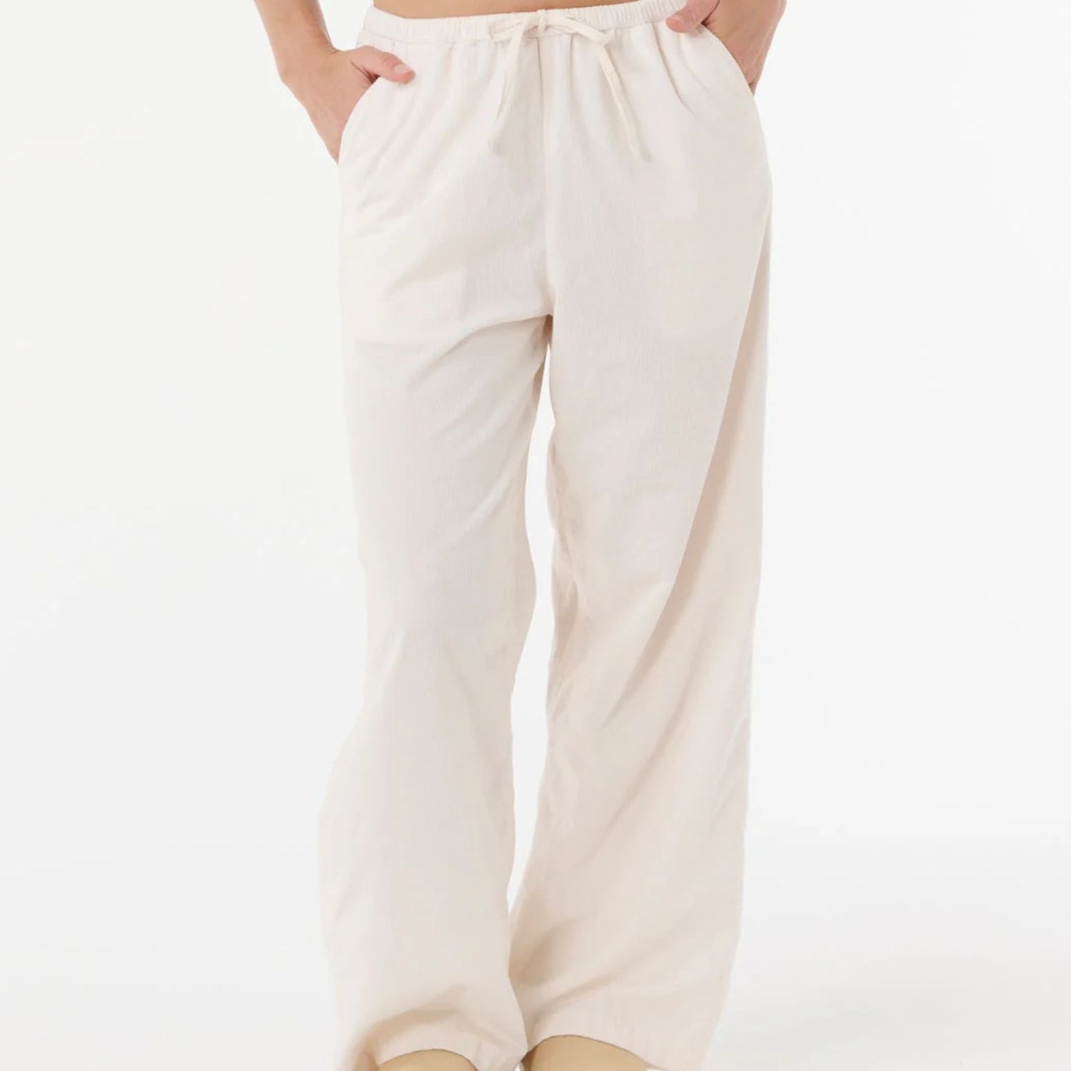 RIPCURL WOMENS KEEPSAKES WASHED CORD PANT - STONE