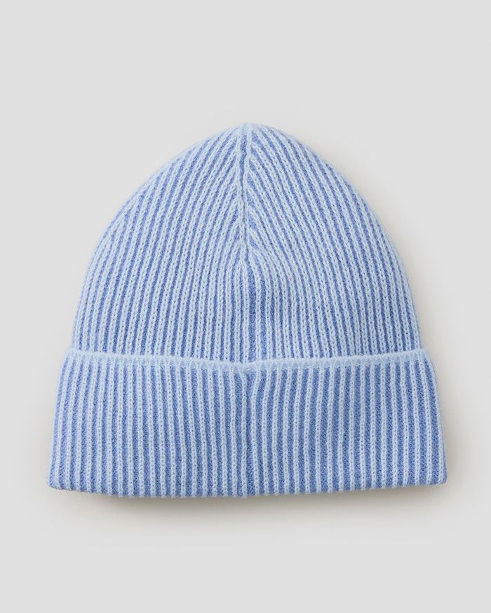RIPCURL WOMENS 2 TONE RIBBED REG BEANIE - BLUE