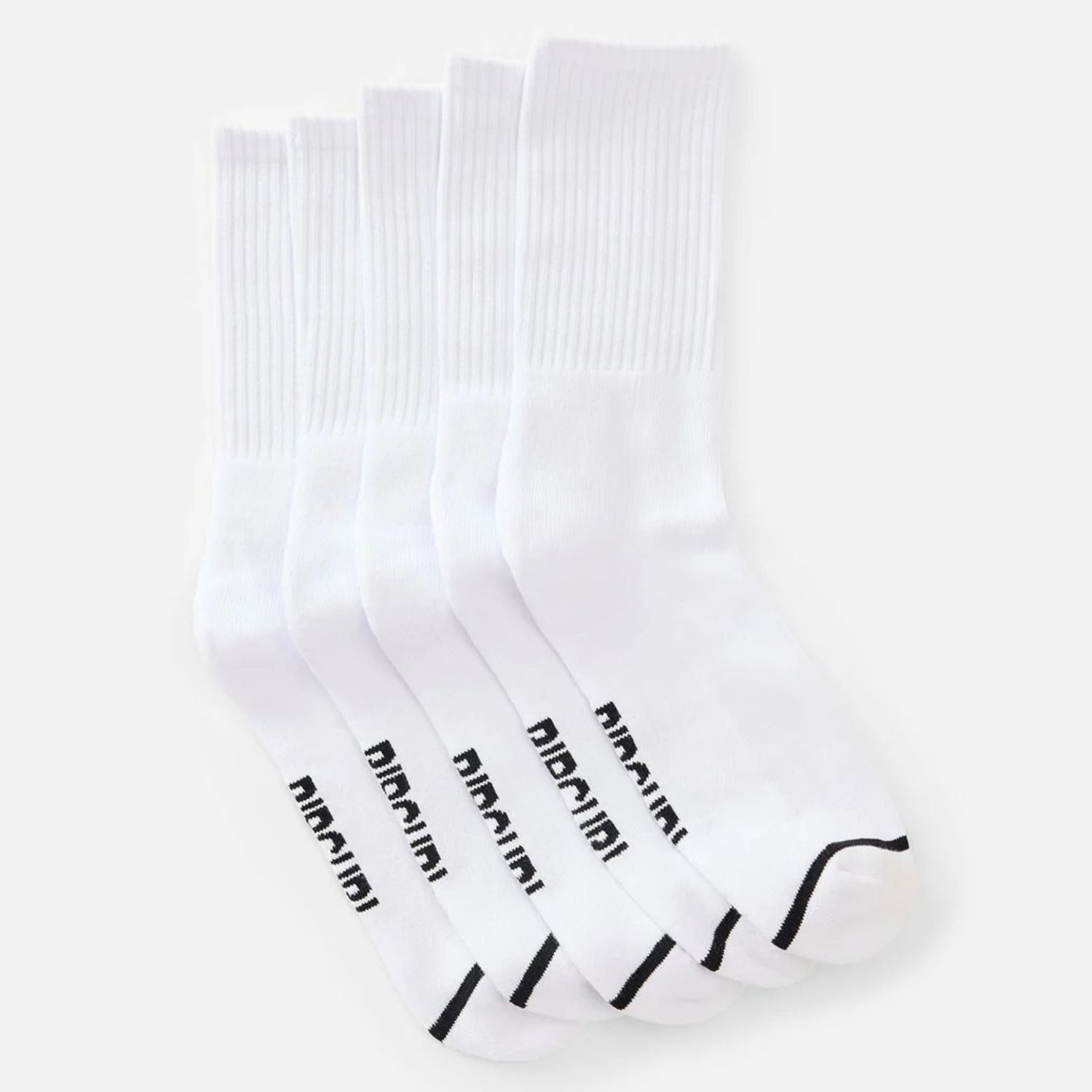 RIPCURL WOMENS CLASSIC SURF CREW SOCK 5-PK - WHITE