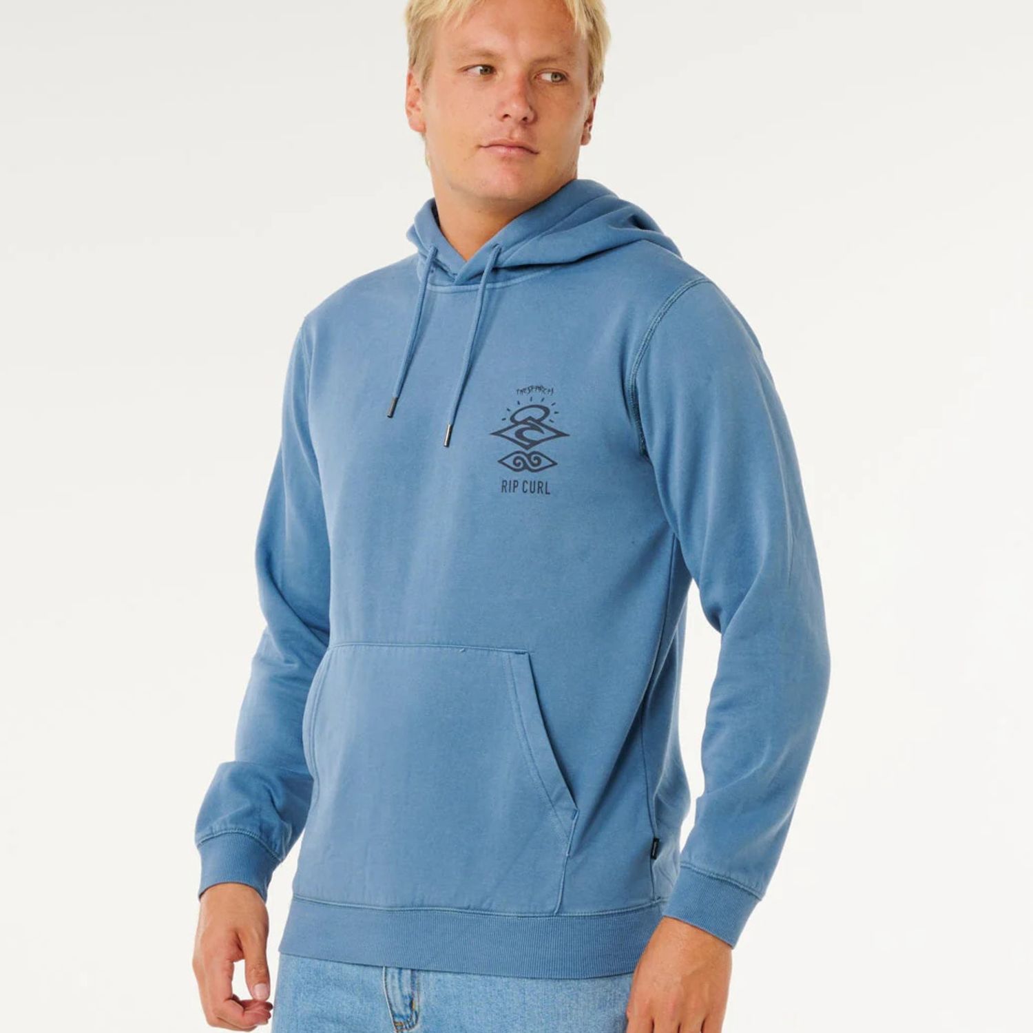 RIPCURL MENS SEARCH ICON HOOD - BLUE FIN