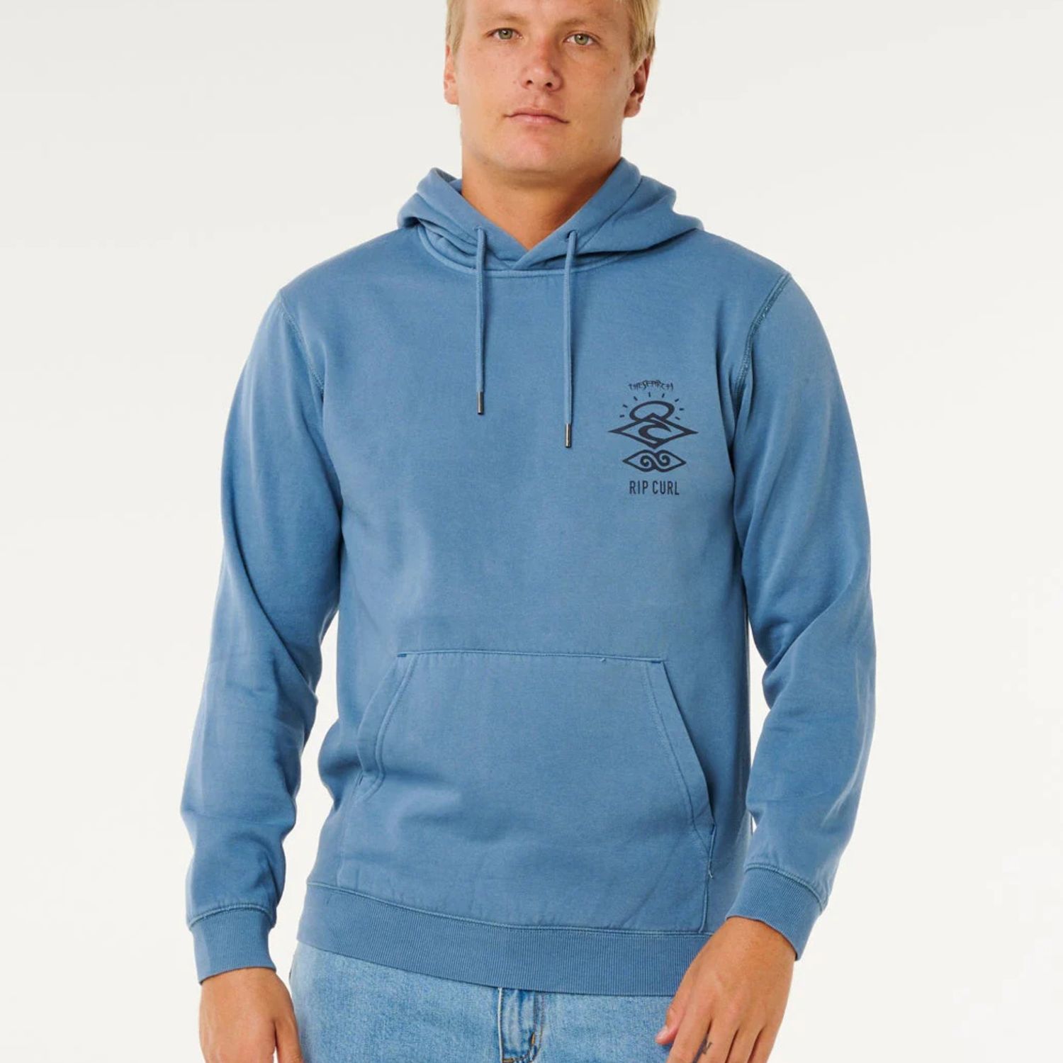 RIPCURL MENS SEARCH ICON HOOD - BLUE FIN