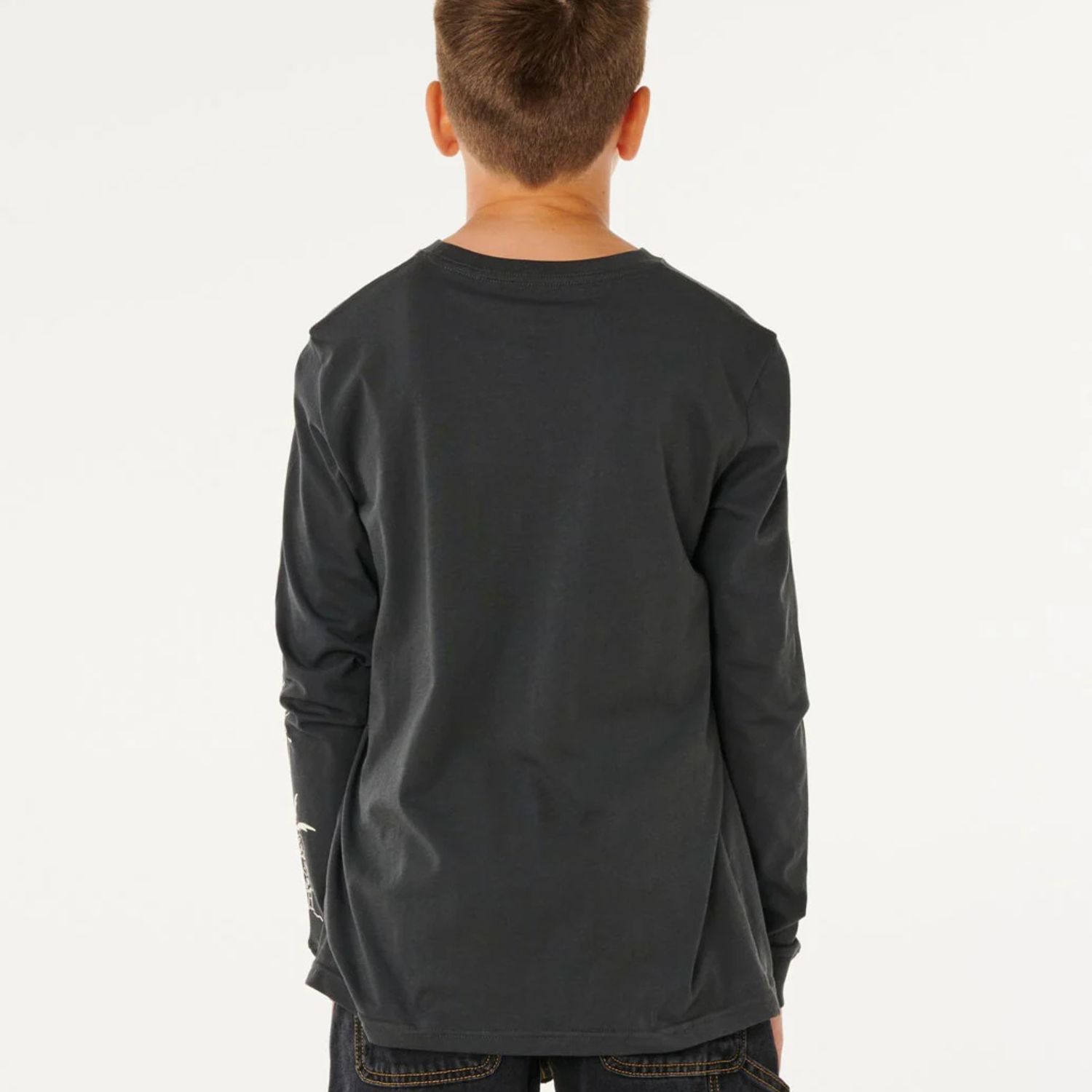 RIPCURL TEEN BOYS ETERNAL SHRED LS TEE - WASHED BLACK
