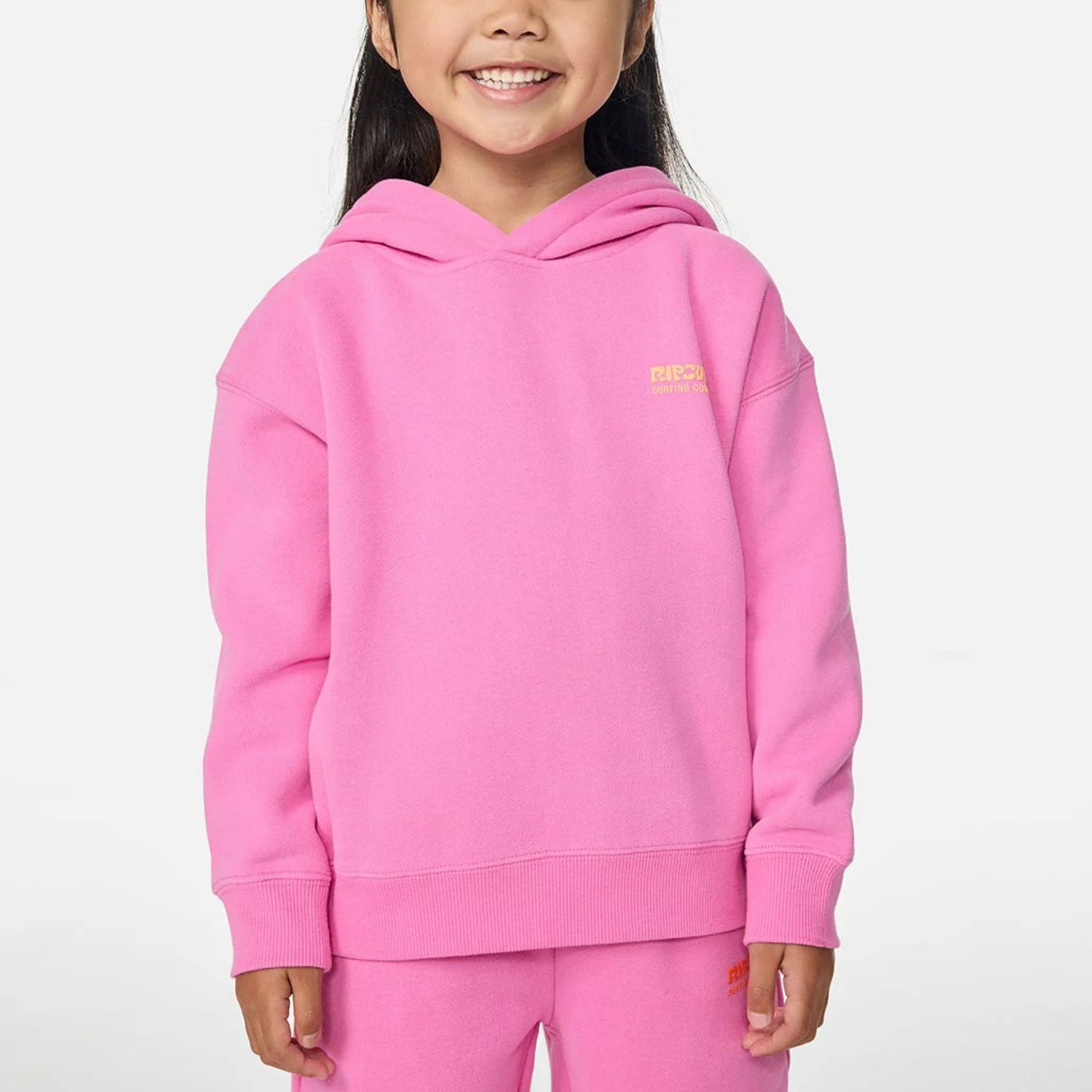 RIPCURL TODDLER GIRLS SURF PUFF HERITAGE HOOD - SUPER PINK