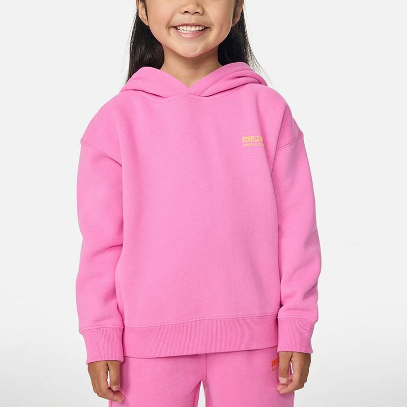 RIPCURL TODDLER GIRLS SURF PUFF HERITAGE HOOD - SUPER PINK