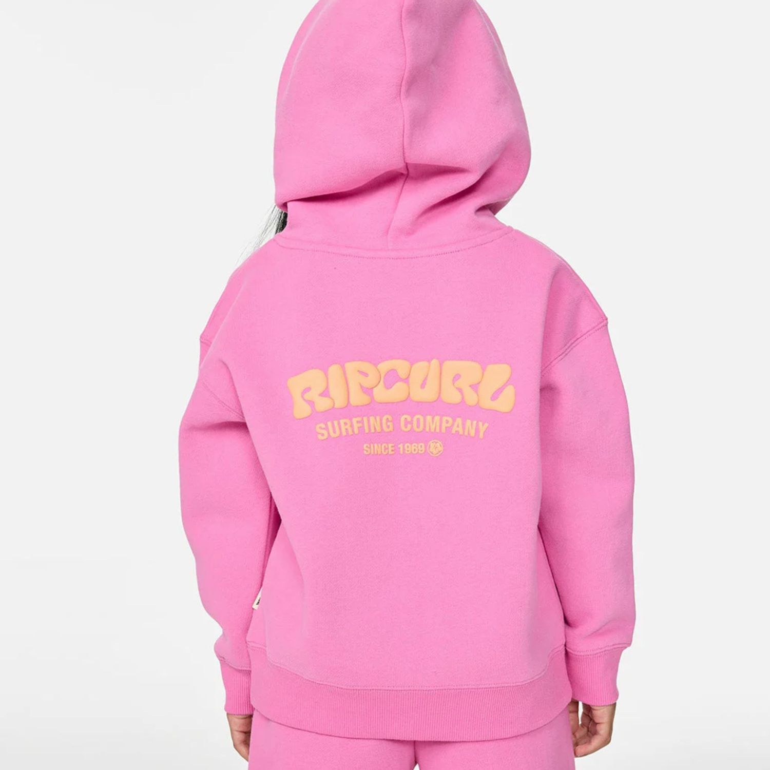 RIPCURL TODDLER GIRLS SURF PUFF HERITAGE HOOD - SUPER PINK