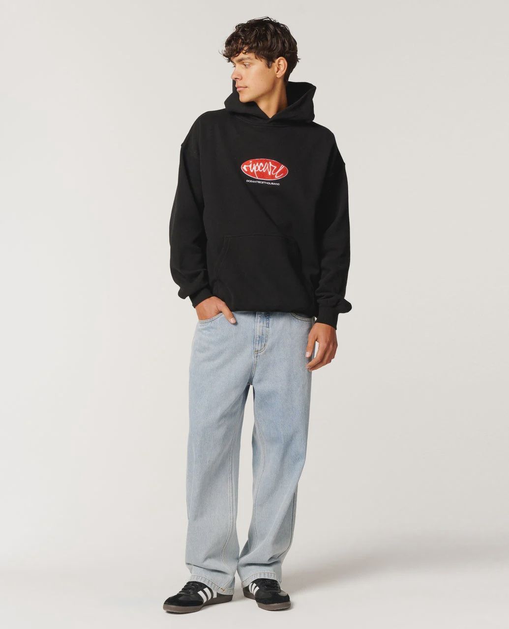 RIPCURL MENS RIP SCRIPT HOOD - BLACK