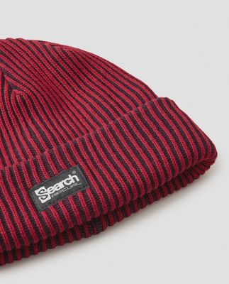 RIPCURL MENS SEARCH CHUNKY REG BEANIE - BLACK RED