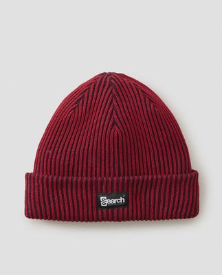 RIPCURL MENS SEARCH CHUNKY REG BEANIE - BLACK RED