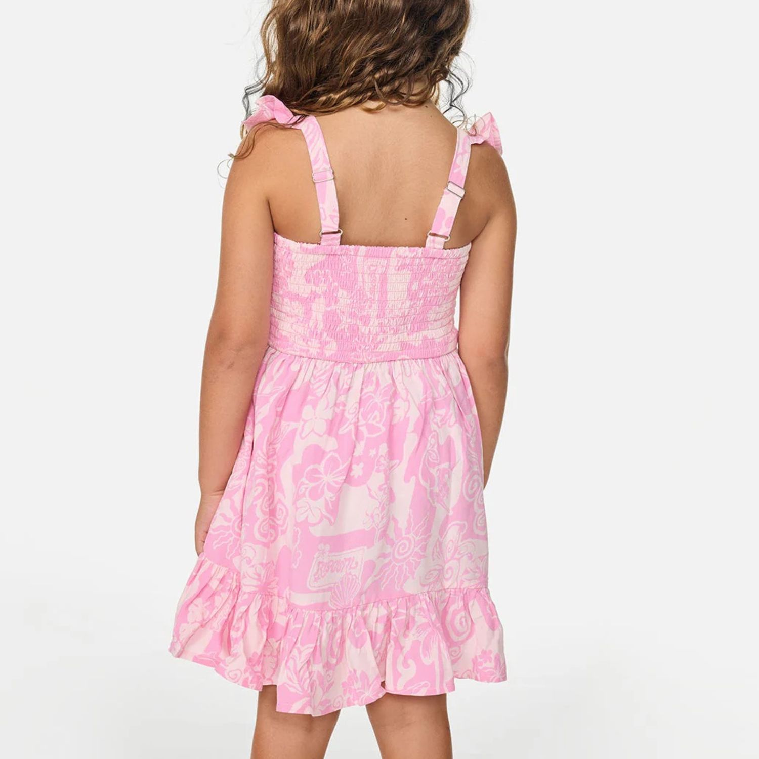 RIPCURL TODDLER GIRLS SURF MAGIC WOVEN DRESS - BEGONIA PINK