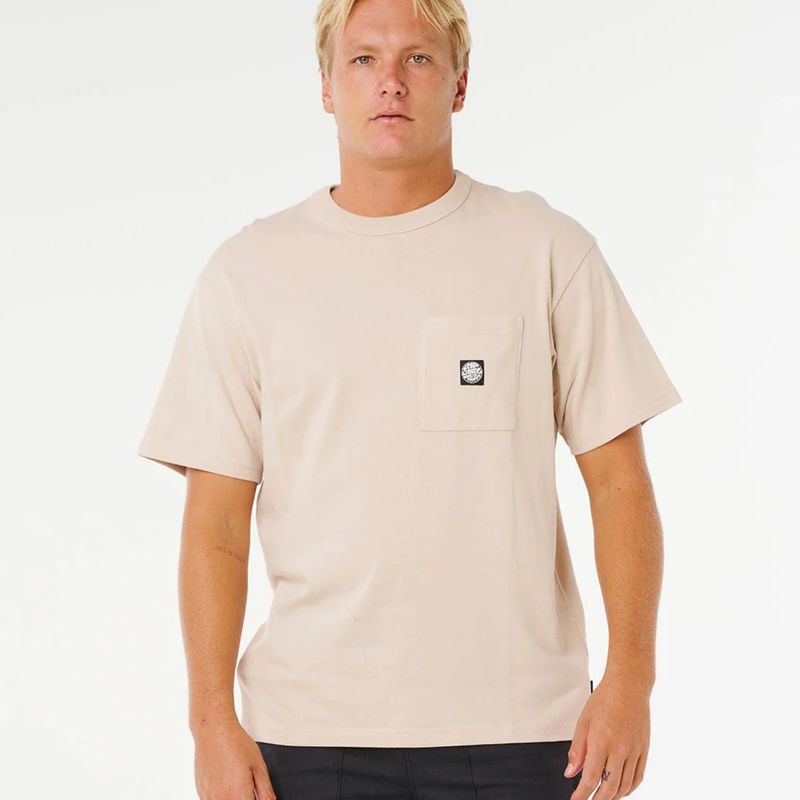 RIPCURL MENS PREMIUM SURF WETTIE S/S TEE - VINTAGE WHITE