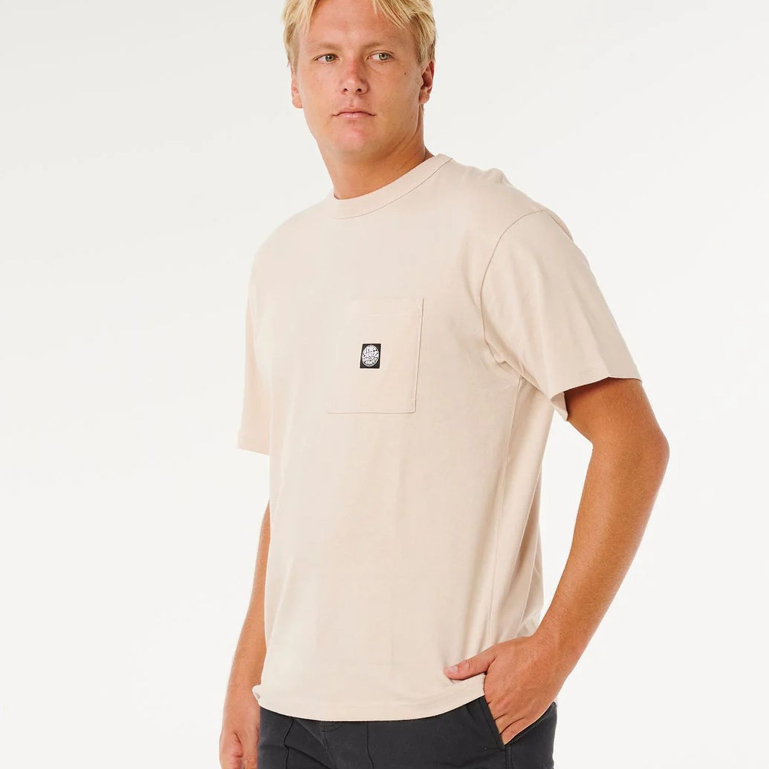 RIPCURL MENS PREMIUM SURF WETTIE S/S TEE - VINTAGE WHITE