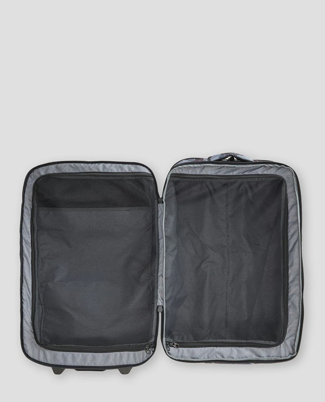 RIPCURL MENS F-LIGHT GLOBAL 100L SEARCH CAMO TRAVEL BAG - BLACK/GREY