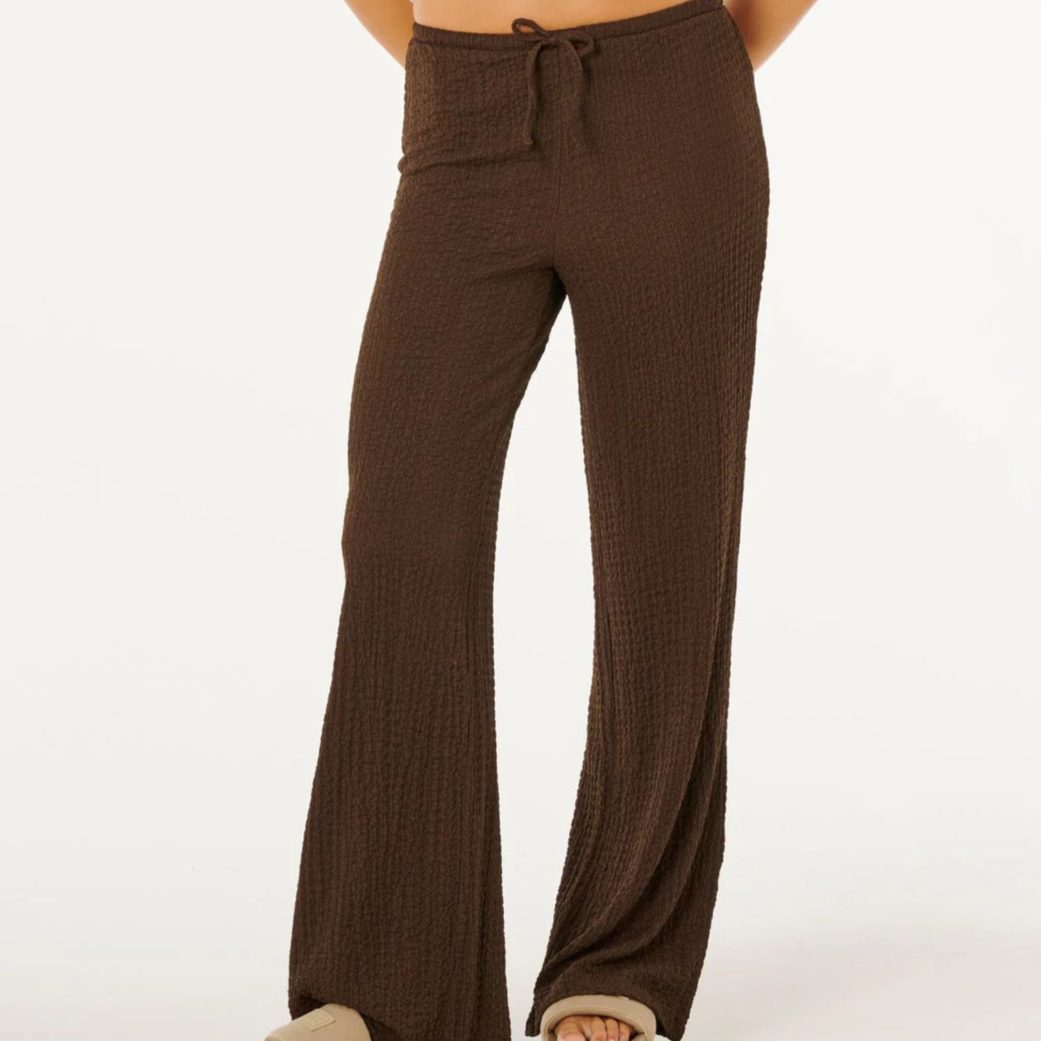 RIPCURL WOMENS COASTAL WAFFLE PANT - BROWN