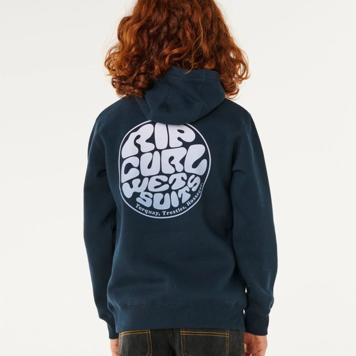 RIPCURL TEEN BOYS WETSUIT ICON HOOD - NAVY/WHITE