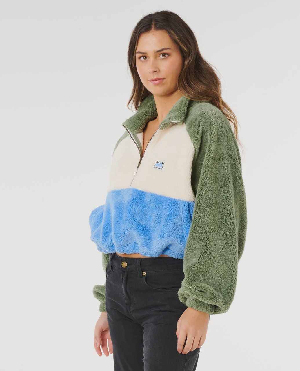 RIPCURL WOMENS HOTEL MALIBU POLAR FLEECE - SAGE