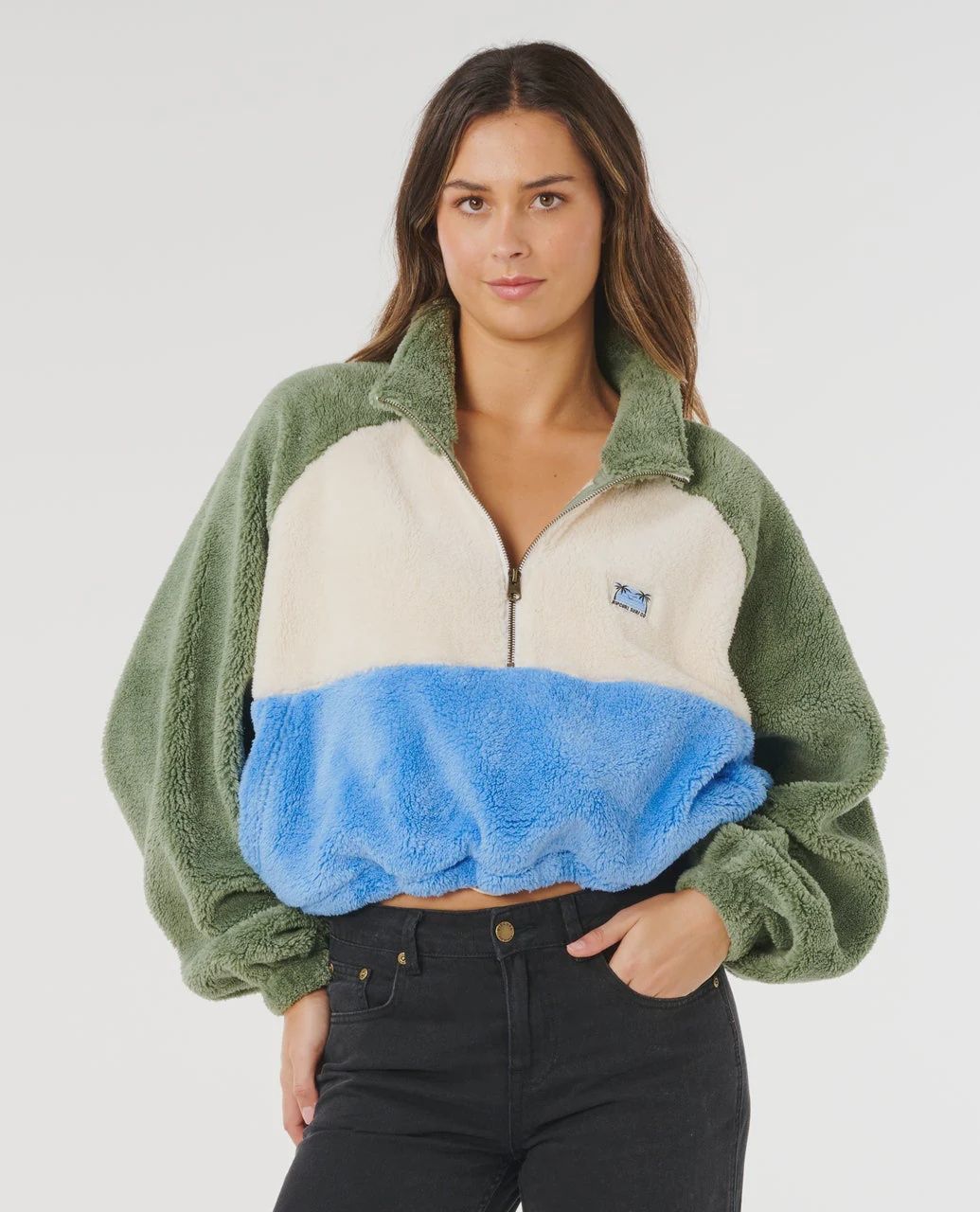 RIPCURL WOMENS HOTEL MALIBU POLAR FLEECE - SAGE