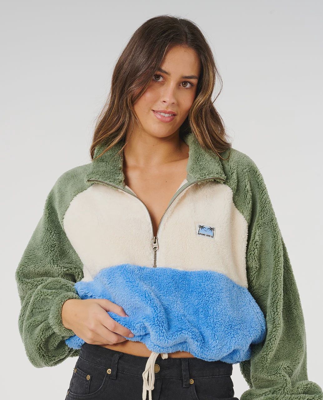 RIPCURL WOMENS HOTEL MALIBU POLAR FLEECE - SAGE