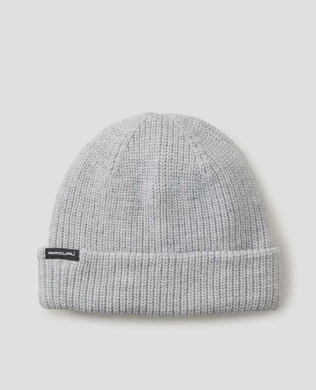 RIPCURL MENS PILL SHALLOW BEANIE - GREY HEATHER