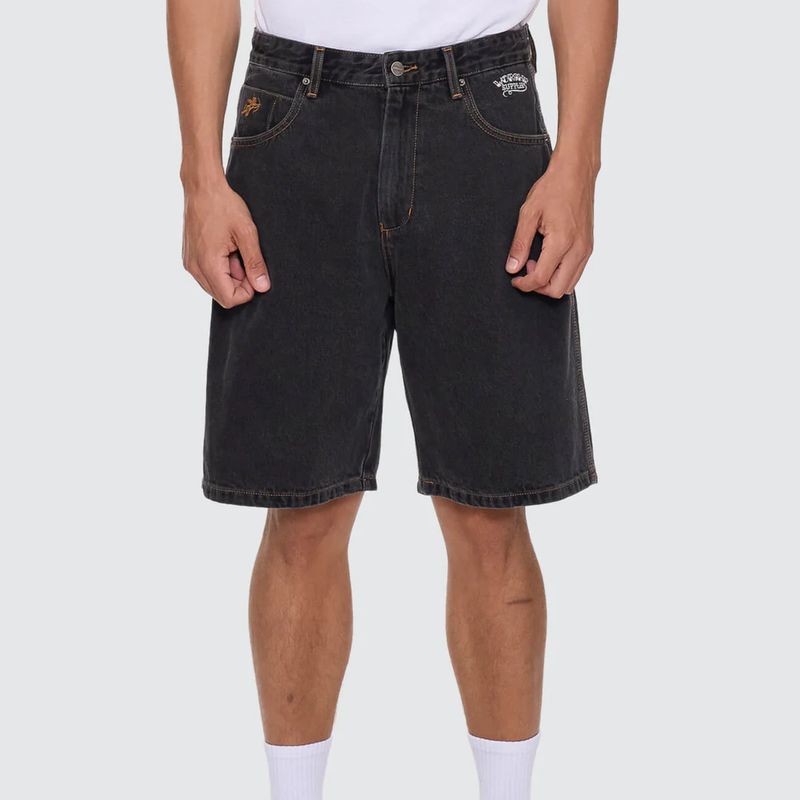 WORSHIP MENS NO RAGRETS BIG DAWG JEAN SHORT - PHANTOM