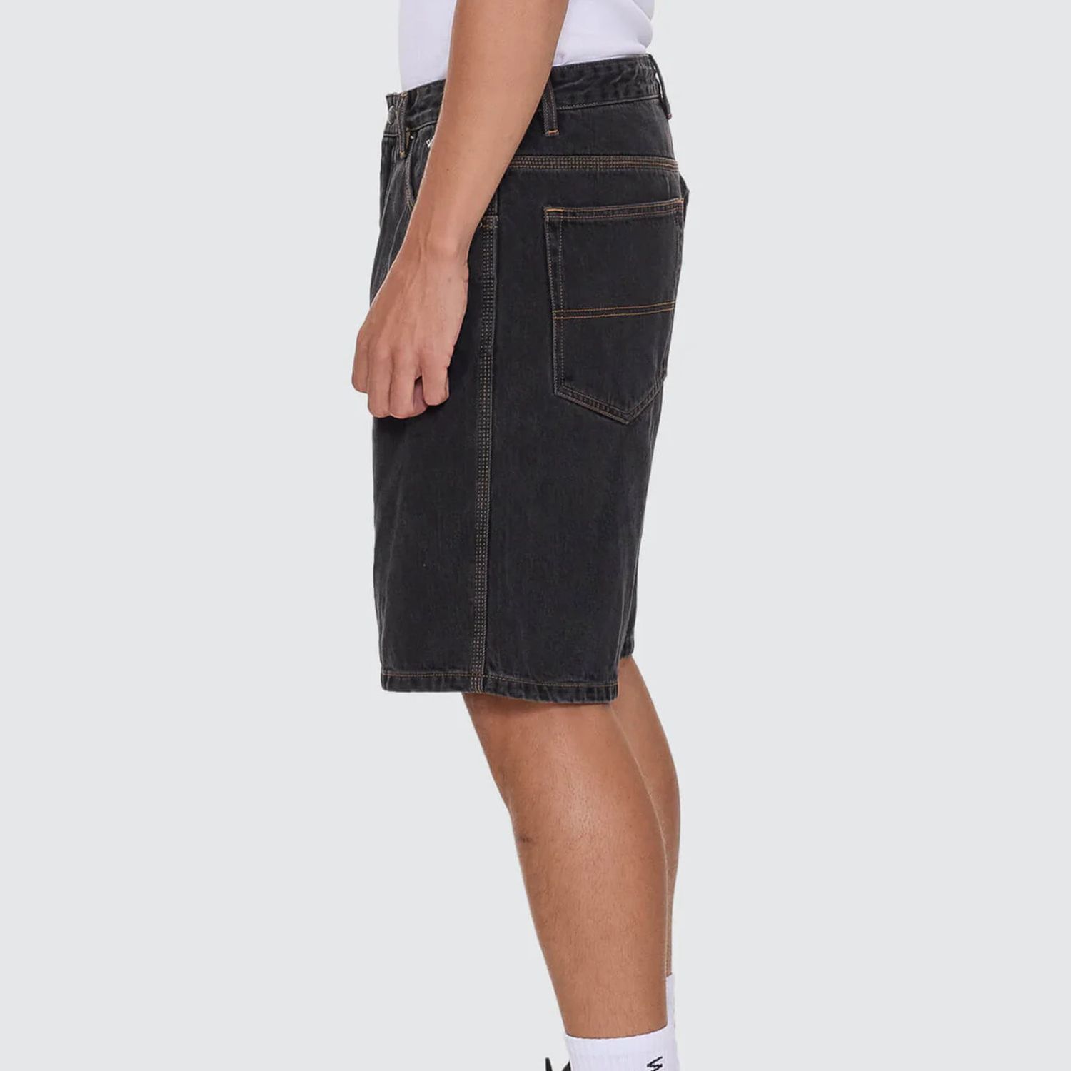 WORSHIP MENS NO RAGRETS BIG DAWG JEAN SHORT - PHANTOM