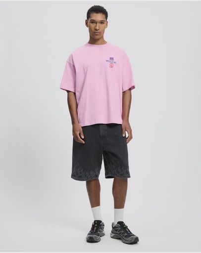 WORSHIP MENS LOW GOES OVERSIZED S/S TEE - LILAC CHIFFON