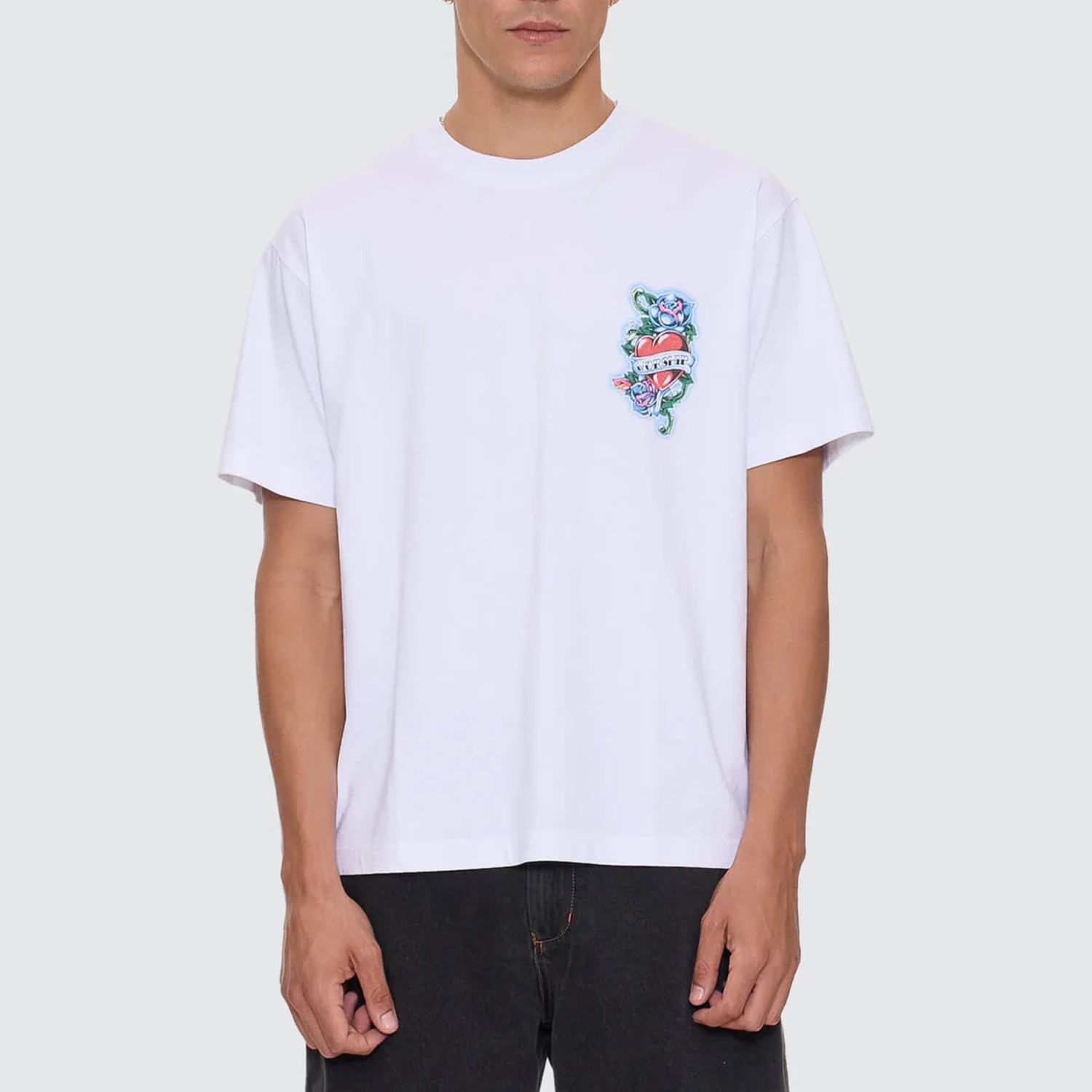 WORSHIP MENS NO RAGRETS REG S/S TEE - WHITE