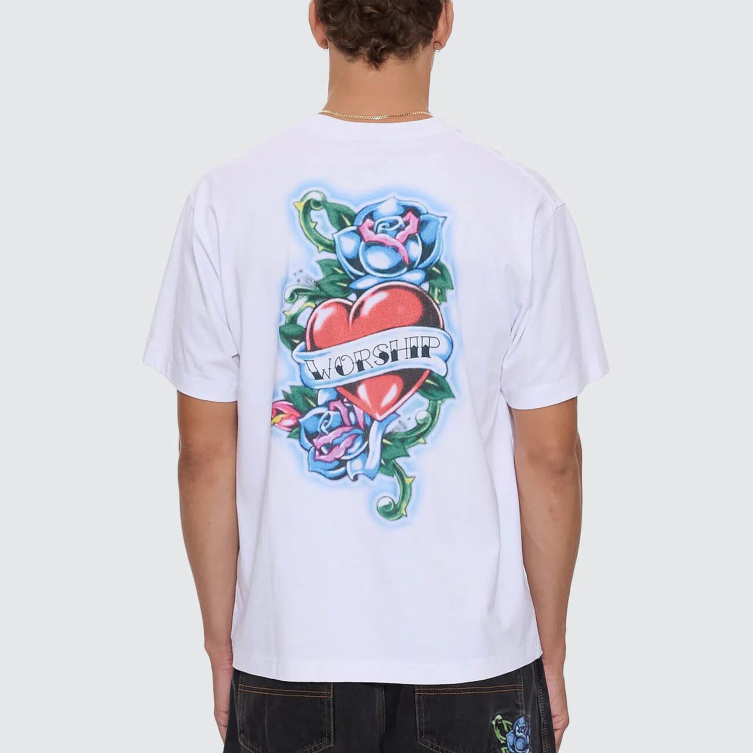 WORSHIP MENS NO RAGRETS REG S/S TEE - WHITE