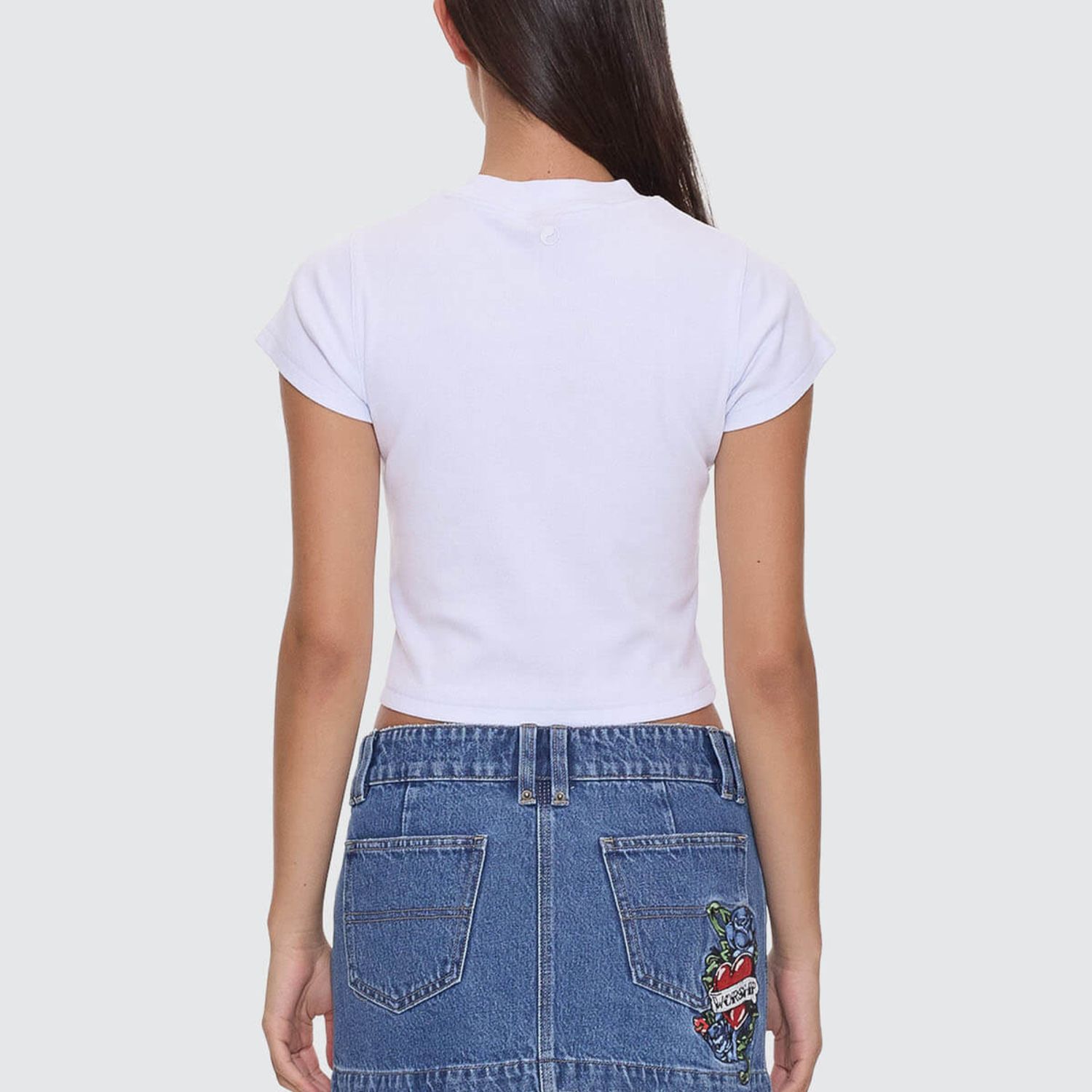 WORSHIP WOMENS NO RAGRETS TEENY TEE - WHITE