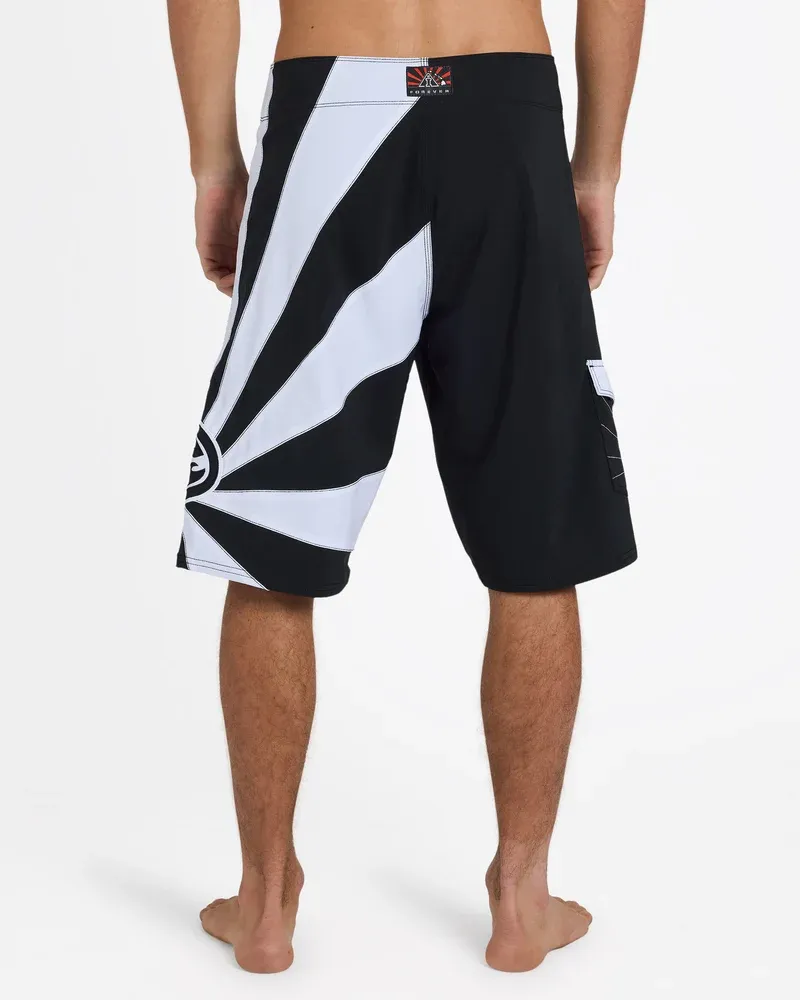BILLABONG MENS A.I. RISING SUN PRO FITTED BOARDSHORT - BLACK/WHITE