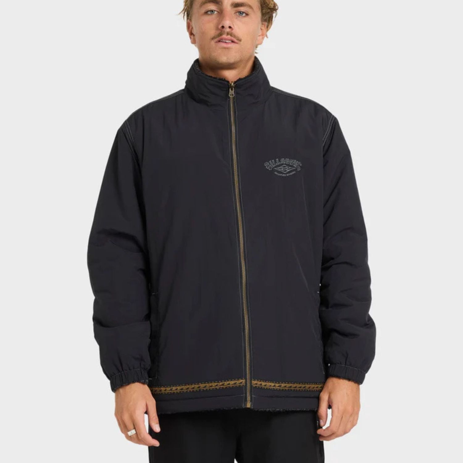 BILLABONG MENS GNARALOO REVERSIBLE JACKET - BLACK