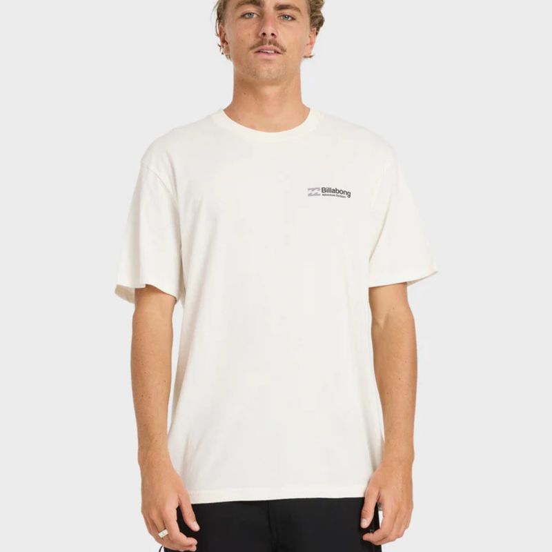 BILLABONG MENS MAKE TRACKS SS TEE - OFF WHITE