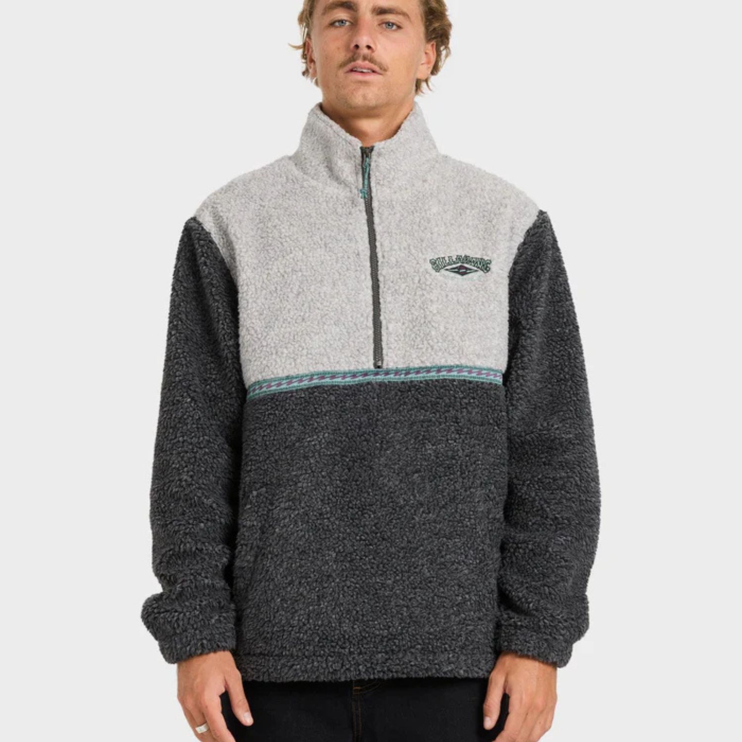 BILLABONG MENS TOMBSTONE PULLOVER FLEECE - OATMEAL HEATHER