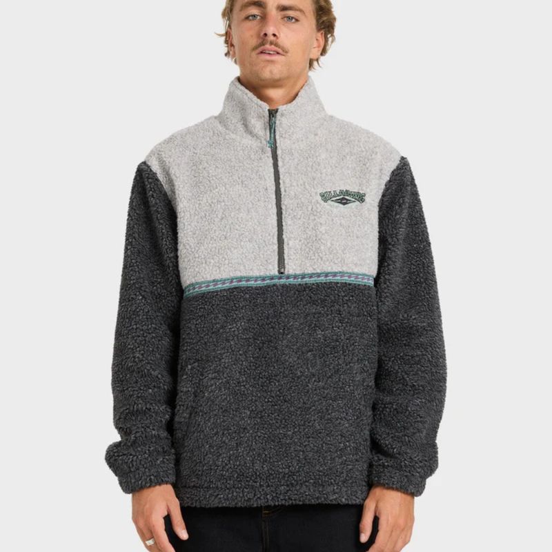 BILLABONG MENS TOMBSTONE PULLOVER FLEECE - OATMEAL HEATHER