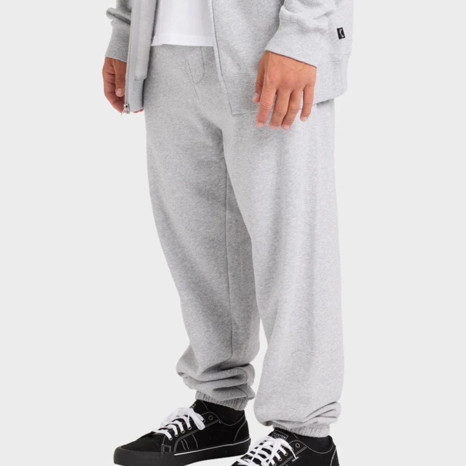 BILLABONG MENS PREMIUM WAVE WASH TRACK PANT - LIGHT GREY HEATHER