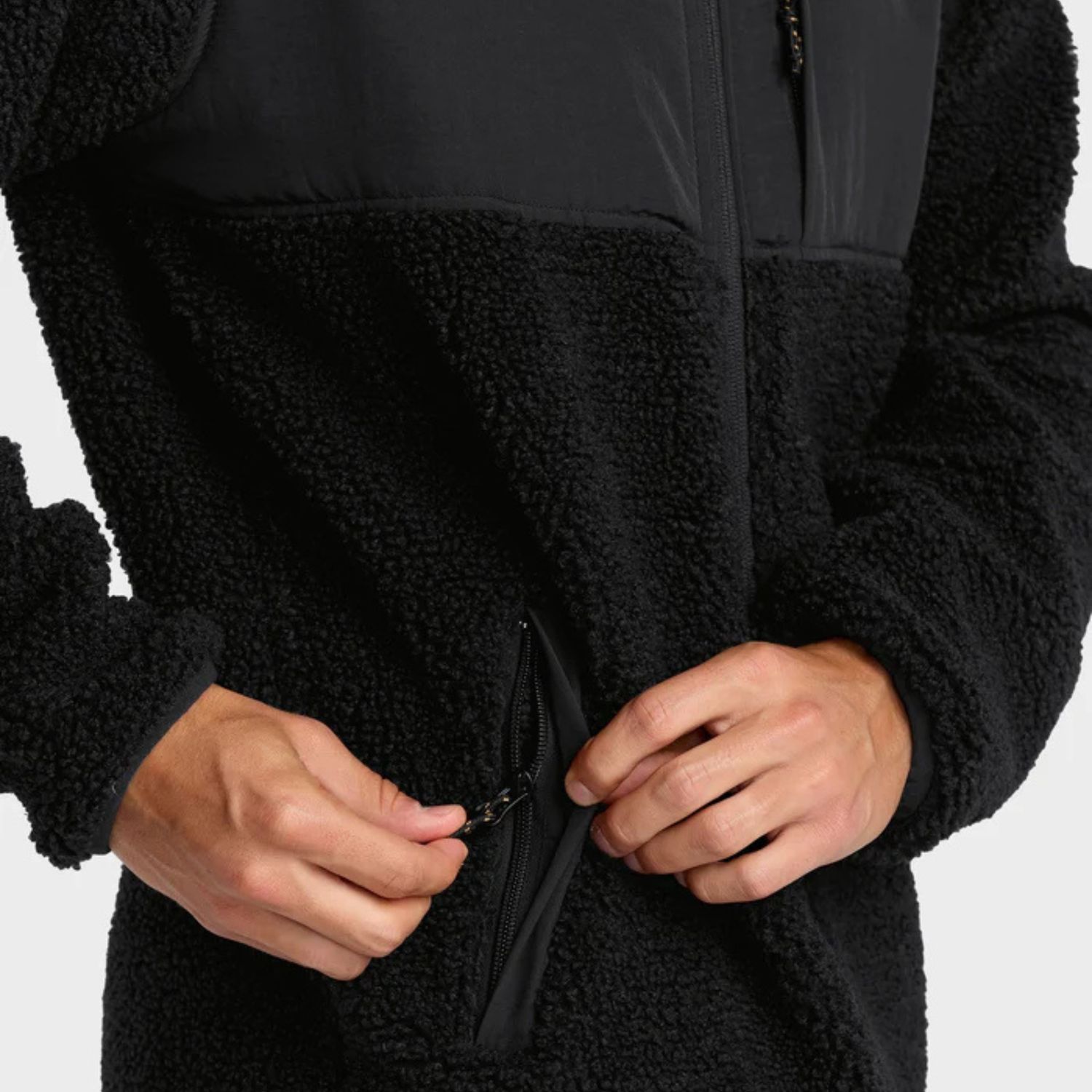 BILLABONG MENS BOUNDARY SUMMIT ZIP THRU - BLACK