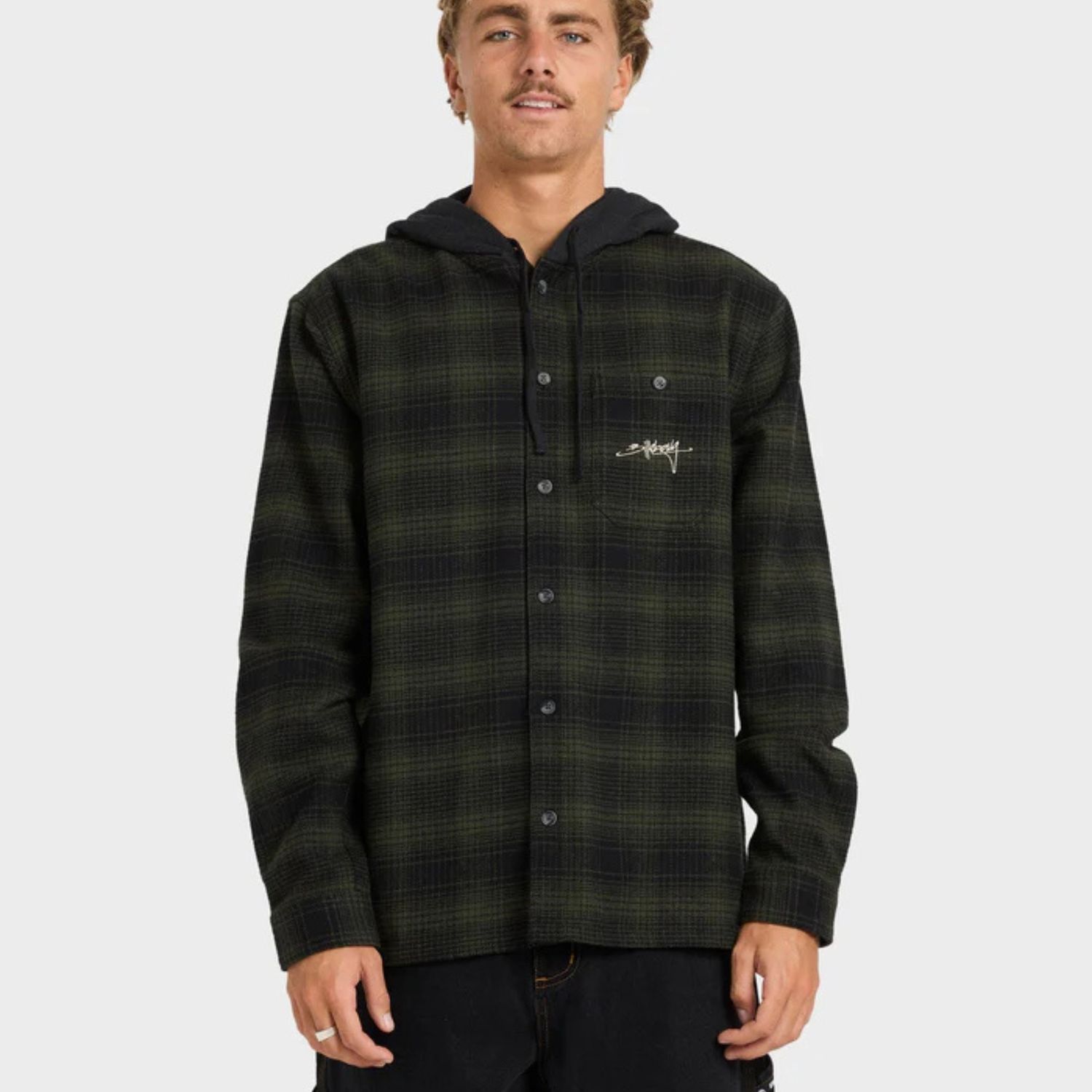 BILLABONG MENS BAJA SUR FLANNEL - BLACK