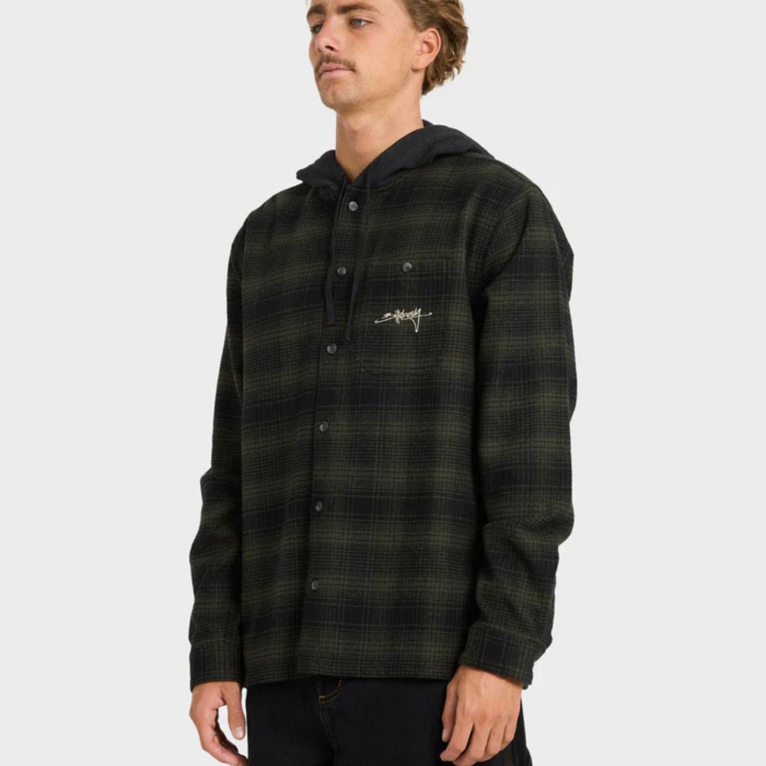 BILLABONG MENS BAJA SUR FLANNEL - BLACK
