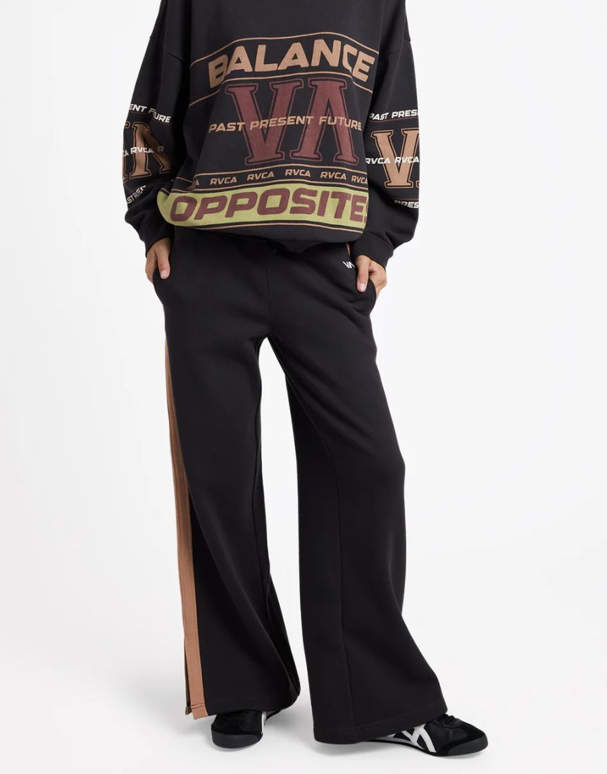 RVCA WOMENS BENCHWARMER PANT - WASHED BLACK