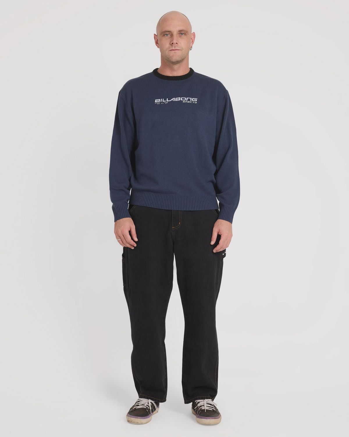 BILLABONG MENS SPEC 73 KNIT SWEATER - DUSTY NAVY