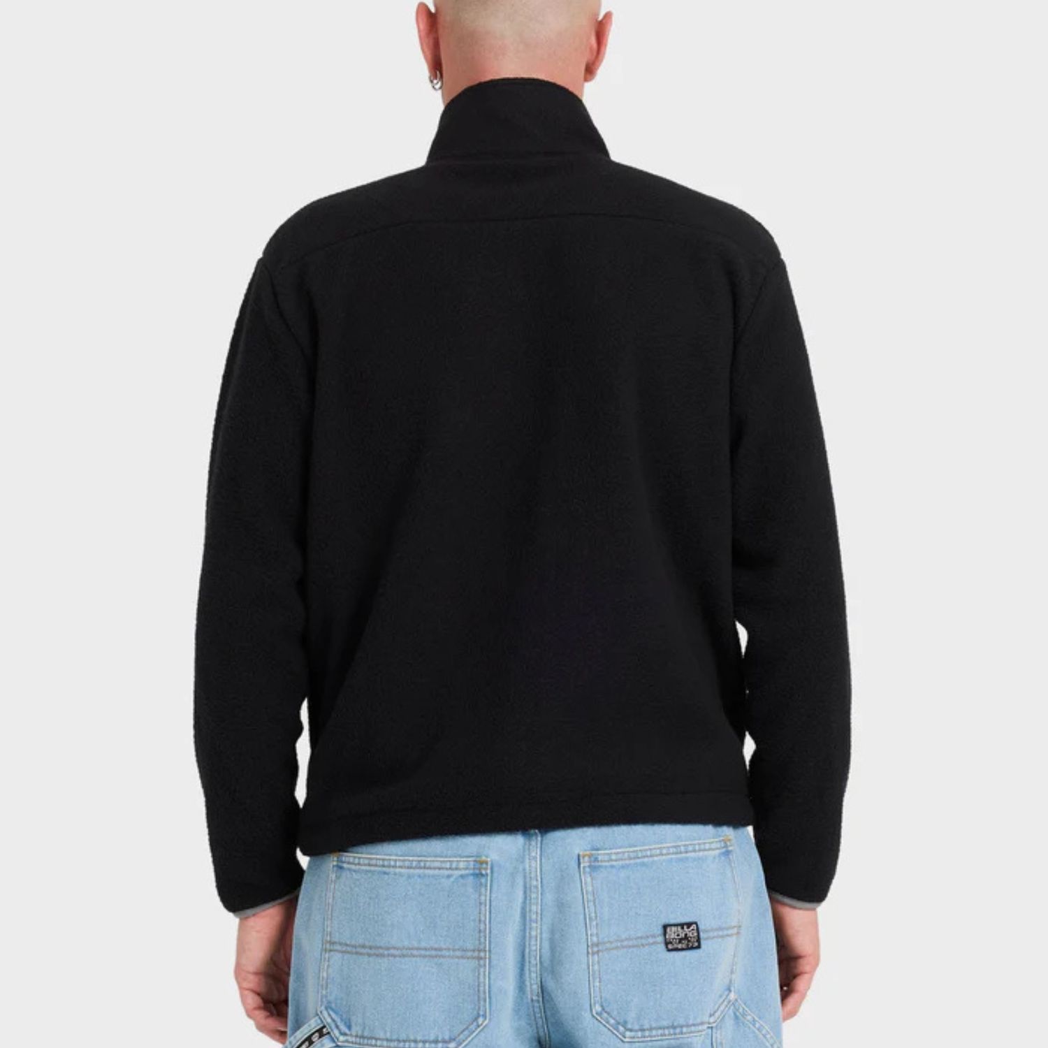 BILLABONG MENS SPEC 73 POLAR ZIP THRU FLEECE - BLACK